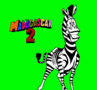 Dibujo Madagascar 2 Marty pintado por jaime