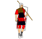 Dibujo Soldado romano pintado por kevin
