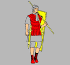 Dibujo Soldado romano pintado por josue