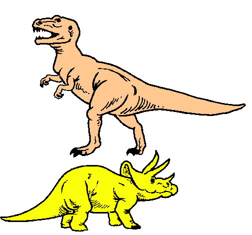 Triceratops y tiranosaurios rex