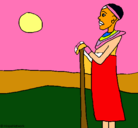 Dibujo Massai pintado por marwa