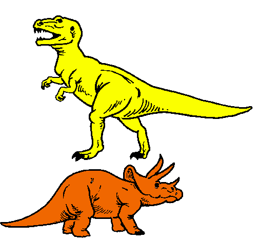 Triceratops y tiranosaurios rex