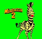 Dibujo Madagascar 2 Marty pintado por sergio
