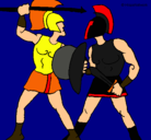 Dibujo Lucha de gladiadores pintado por CLARA