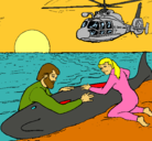 Dibujo Rescate ballena pintado por cristian