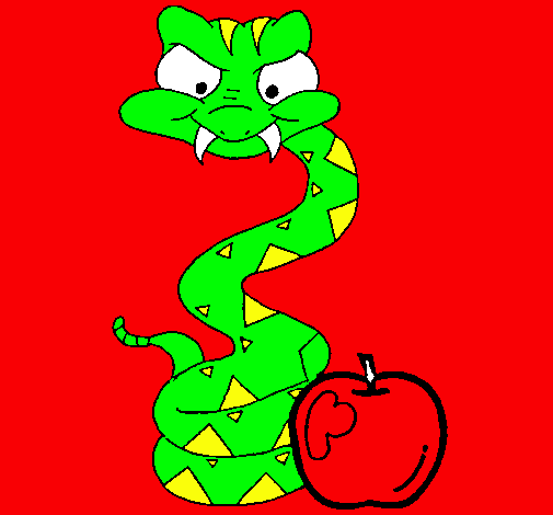 Serpiente y manzana