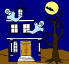 Dibujo Casa fantansma pintado por Sally