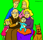 Dibujo Familia pintado por nuria