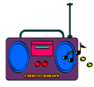 Dibujo Radio cassette 2 pintado por uli