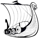 Dibujo Barco vikingo pintado por bibi