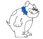 Dibujo Bulldog inglés pintado por venadito