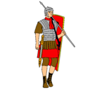 Dibujo Soldado romano pintado por Ruben