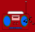 Dibujo Radio cassette 2 pintado por marinabocanegra