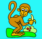 Dibujo Mono pintado por alexia