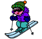 Dibujo Niño esquiando pintado por pablobarralcepeda