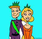 Dibujo Príncipe y princesa pintado por aurora