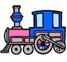 Dibujo Tren pintado por lalocomotora