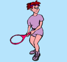 Dibujo Chica tenista pintado por jessica