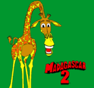 Dibujo Madagascar 2 Melman pintado por gabriel