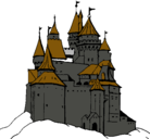 Dibujo Castillo medieval pintado por nano