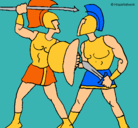 Dibujo Lucha de gladiadores pintado por Tomas