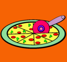 Dibujo Pizza pintado por lolaponse