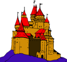 Dibujo Castillo medieval pintado por damia