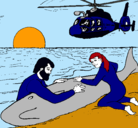 Dibujo Rescate ballena pintado por karina