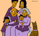 Dibujo Familia pintado por elisa
