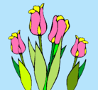 Dibujo Tulipanes pintado por jmd