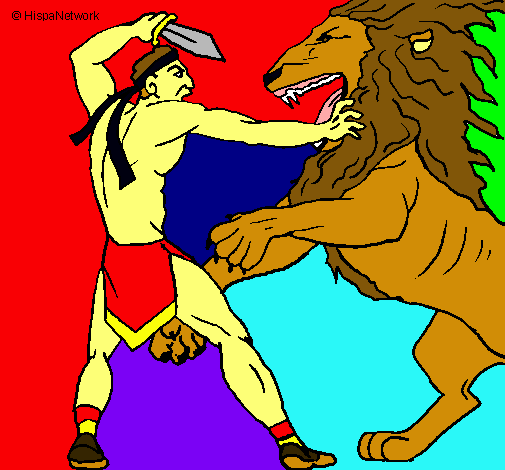 Gladiador contra león