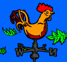 Dibujo Veletas y gallo pintado por oiartza