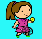 Dibujo Chica tenista pintado por sandrabraulio