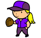 Dibujo Jugadora de béisbol pintado por ginnie