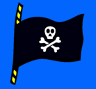 Dibujo Bandera pirata pintado por OCEOTL