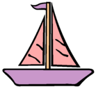 Dibujo Barco velero pintado por ariana