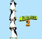 Dibujo Madagascar 2 Pingüinos pintado por jennifersocorro