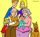 Dibujo Familia pintado por Abuelos