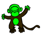 Dibujo Mono pintado por sergio