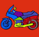 Dibujo Motocicleta pintado por leito