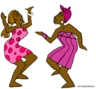 Dibujo Mujeres bailando pintado por barbara
