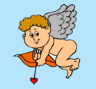 Dibujo Cupido pintado por miguelin