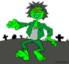 Dibujo Zombie pintado por cristian
