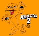 Dibujo Madagascar 2 Alex pintado por samuel