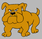 Dibujo Perro Bulldog pintado por oscar