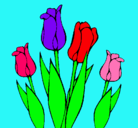 Dibujo Tulipanes pintado por maria