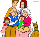 Dibujo Familia pintado por jesica
