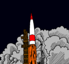 Dibujo Lanzamiento cohete pintado por cristian