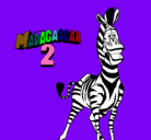 Dibujo Madagascar 2 Marty pintado por erik