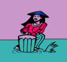 Dibujo Mujer tocando el bongó pintado por marta